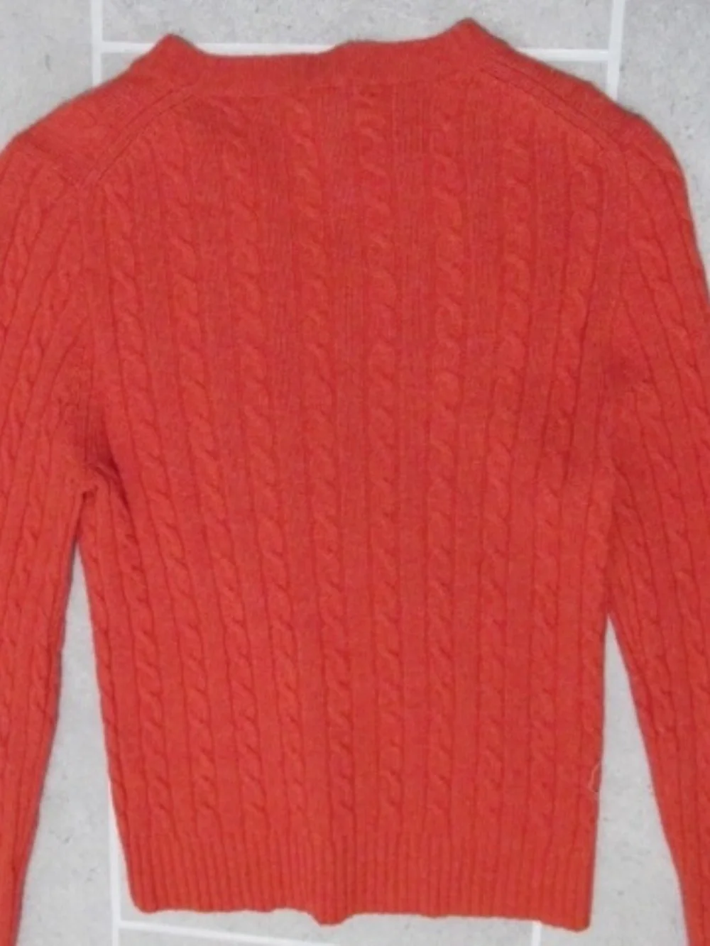 J.Crew Rusty Orange Cable Knit Cashmere Blend Sweater, Size M